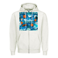 Oatmeal Heather winter frosty coffee cups and snow seamless pattern bbs Zipper Hoodie - BundleAndBundleShop