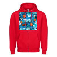 Winter Frosty Coffee Cups And Snow Seamless Pattern Bbs Zipper Hoodie | Teevron