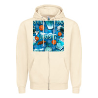 Sandshell winter frosty coffee cups and snow seamless pattern bbs Zipper Hoodie - BundleAndBundleShop