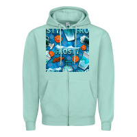 Seafoam winter frosty coffee cups and snow seamless pattern bbs Zipper Hoodie - BundleAndBundleShop