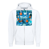 White winter frosty coffee cups and snow seamless pattern bbs Zipper Hoodie - BundleAndBundleShop