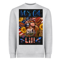 Western Let's Get Lit Cow Heavyweight Sweatshirt | Teevron