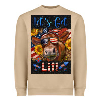 Mushroom Western Let's Get Lit Cow Heavyweight Sweatshirt - LillyAllenDesigns