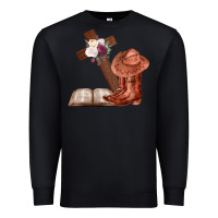 Black Boots with Bible and cross Premium Sweatshirt - Bettercallsaul