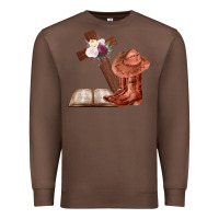 Chestnut Boots with Bible and cross Premium Sweatshirt - Bettercallsaul