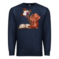 Navy Boots with Bible and cross Premium Sweatshirt - Bettercallsaul
