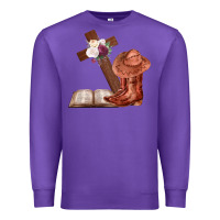 Purple Boots with Bible and cross Premium Sweatshirt - Bettercallsaul