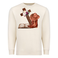 Sandshell Boots with Bible and cross Premium Sweatshirt - Bettercallsaul