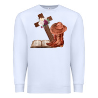 White Boots with Bible and cross Premium Sweatshirt - Bettercallsaul