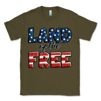 Army Green Land of the free America Classic Tee - Jasminsmagicworld