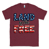Burgundy Land of the free America Classic Tee - Jasminsmagicworld