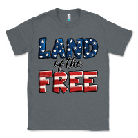 Charcoal Heather Land of the free America Classic Tee - Jasminsmagicworld