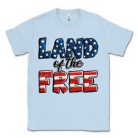 Dusty Blue Land of the free America Classic Tee - Jasminsmagicworld