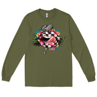 Army Green race lip Long Sleeve Tee - JahusDesignShop