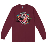 Burgundy race lip Long Sleeve Tee - JahusDesignShop