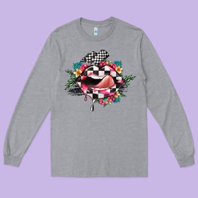 Race Lip Long Sleeve Tee Designed By Jahusdesignshop
