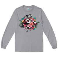 Heather Grey race lip Long Sleeve Tee - JahusDesignShop