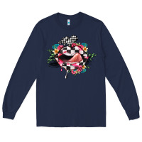 Navy race lip Long Sleeve Tee - JahusDesignShop