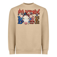 Mushroom Western Star Spangled Baby Cow Heavyweight Sweatshirt - LillyAllenDesigns