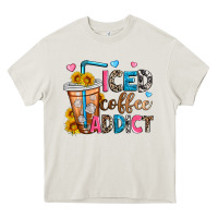 Cream iced coffee addict Heavy Core Tee - Zillion Design Studio