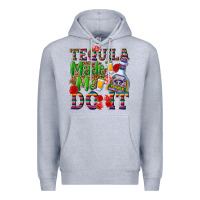 Heather Grey Tequila made me do it Premium Hoodie - NancyCooperArtShop