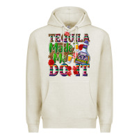 Oatmeal Heather Tequila made me do it Premium Hoodie - NancyCooperArtShop