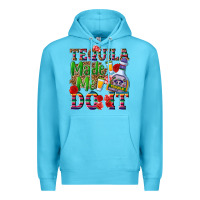 Ocean Blue Tequila made me do it Premium Hoodie - NancyCooperArtShop