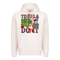 Pale Pink Tequila made me do it Premium Hoodie - NancyCooperArtShop