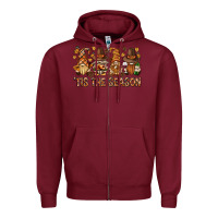 Burgundy 'tis the season gnomies bbs Zipper Hoodie - BundleAndBundleShop
