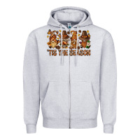 Heather Grey 'tis the season gnomies bbs Zipper Hoodie - BundleAndBundleShop