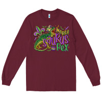 Burgundy mardi saurus rex mardi gras Long Sleeve Tee - MaliasSmallBusiness