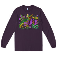 Plum mardi saurus rex mardi gras Long Sleeve Tee - MaliasSmallBusiness