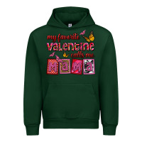 Forest Green my favorite valentine calls me mama Urban Hoodie - OliviaCreatesArt