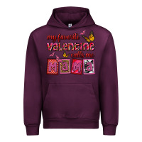 Mauve Wine my favorite valentine calls me mama Urban Hoodie - OliviaCreatesArt
