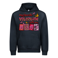 Navy my favorite valentine calls me mama Urban Hoodie - OliviaCreatesArt