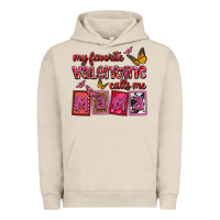 Pigment French Oak my favorite valentine calls me mama Urban Hoodie - OliviaCreatesArt