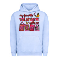 Pigment Grape Ice my favorite valentine calls me mama Urban Hoodie - OliviaCreatesArt