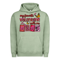 Pigment Oil Green my favorite valentine calls me mama Urban Hoodie - OliviaCreatesArt