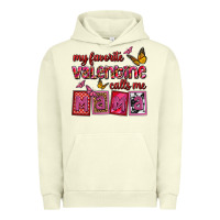 Pigment Pistachio my favorite valentine calls me mama Urban Hoodie - OliviaCreatesArt