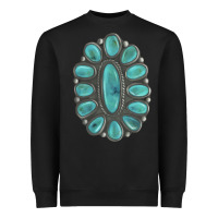Black Turquoise Gemstone Jewelry Heavyweight Sweatshirt - LillyAllenDesigns