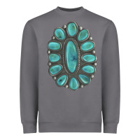 Storm Turquoise Gemstone Jewelry Heavyweight Sweatshirt - LillyAllenDesigns