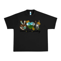 Black Peace Love Donkey Head Urban Heavy Tee - LillyAllenDesigns