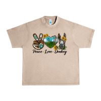 French Oak Peace Love Donkey Head Urban Heavy Tee - LillyAllenDesigns