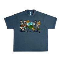 Midnight Navy Peace Love Donkey Head Urban Heavy Tee - LillyAllenDesigns