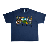 Navy Peace Love Donkey Head Urban Heavy Tee - LillyAllenDesigns