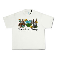 Pistachio Peace Love Donkey Head Urban Heavy Tee - LillyAllenDesigns