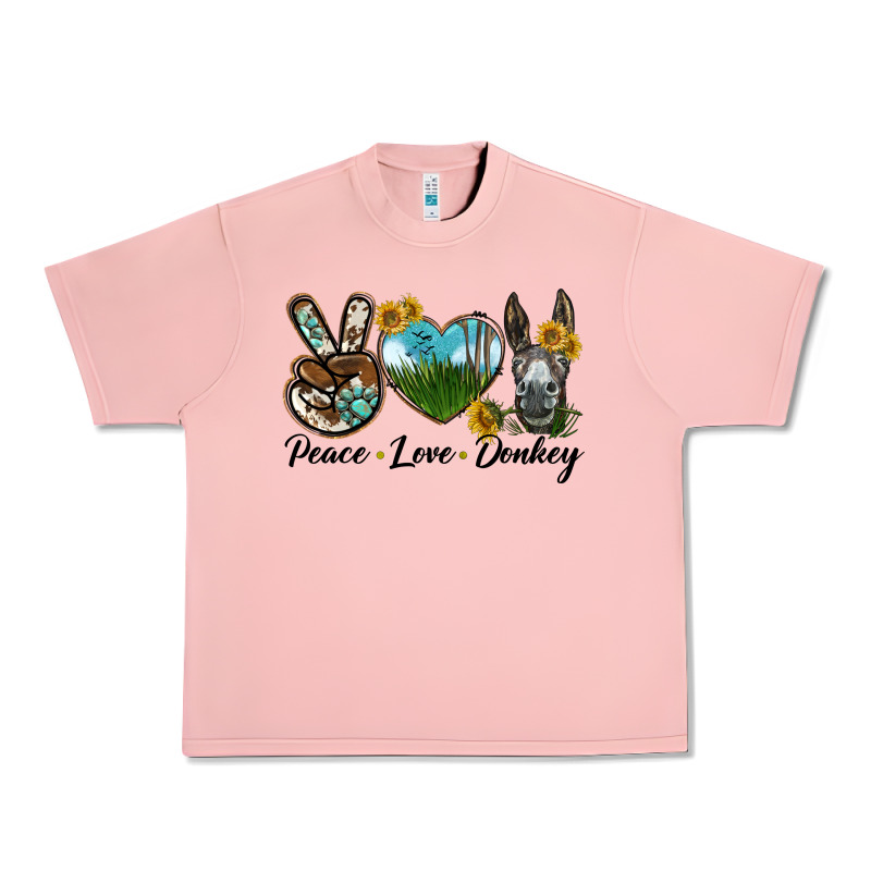 Peace Love Donkey Head Urban Heavy Tee by LillyAllenDesigns | Teevron