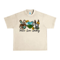 Sandshell Peace Love Donkey Head Urban Heavy Tee - LillyAllenDesigns