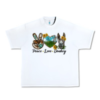 White Peace Love Donkey Head Urban Heavy Tee - LillyAllenDesigns