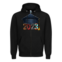 Black 2023 graduation hat bbs Zipper Hoodie - BundleAndBundleShop